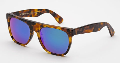 RetroSuperFuture Sunglasses Flat Top Cove Havana Small