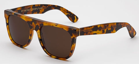 RetroSuperFuture Sunglasses Flat Top Dark Havana
